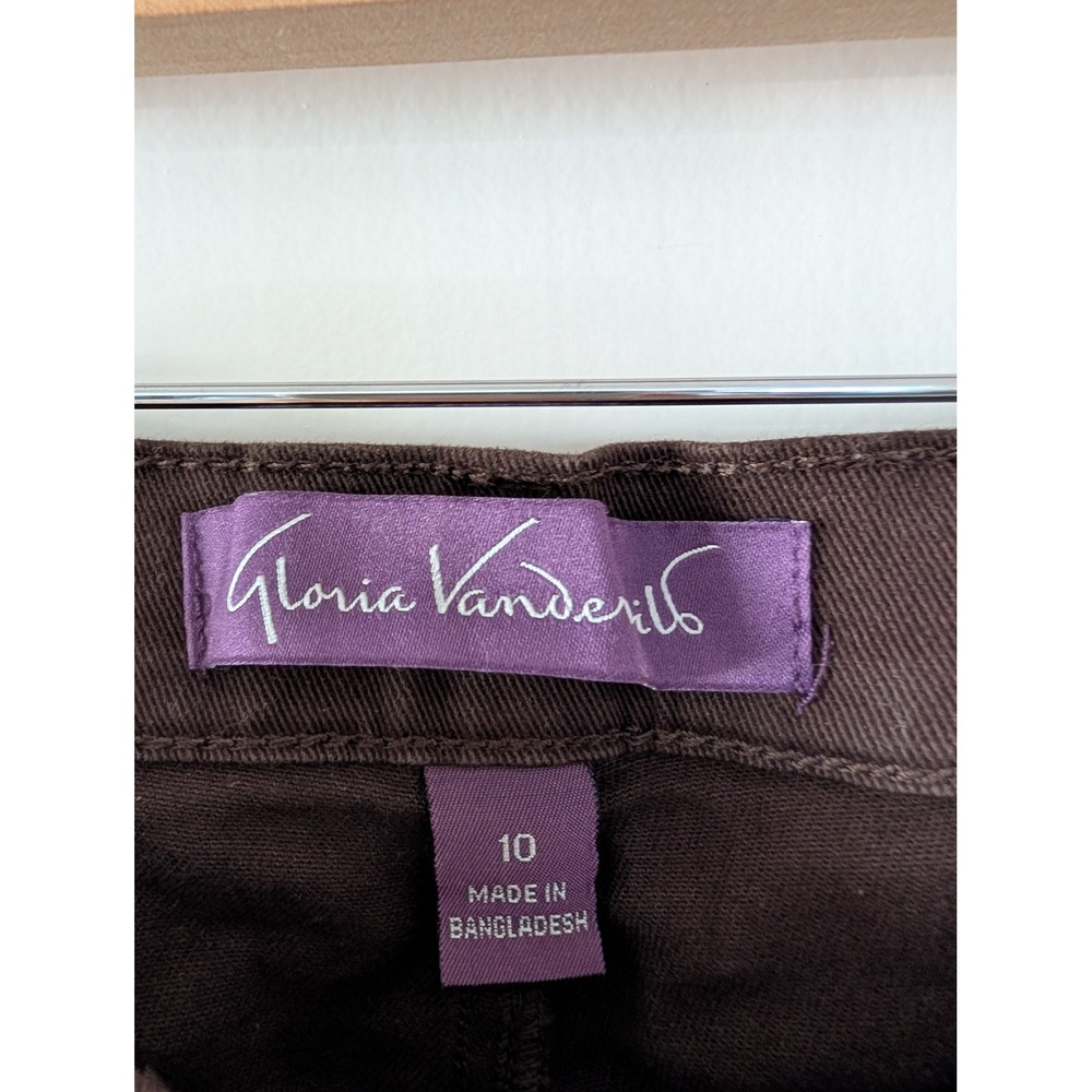 Gloria Vanderbilt Amanda Jeans Womens 10 Brown High Rise Tapered Stretch Denim - Picture 7 of 9